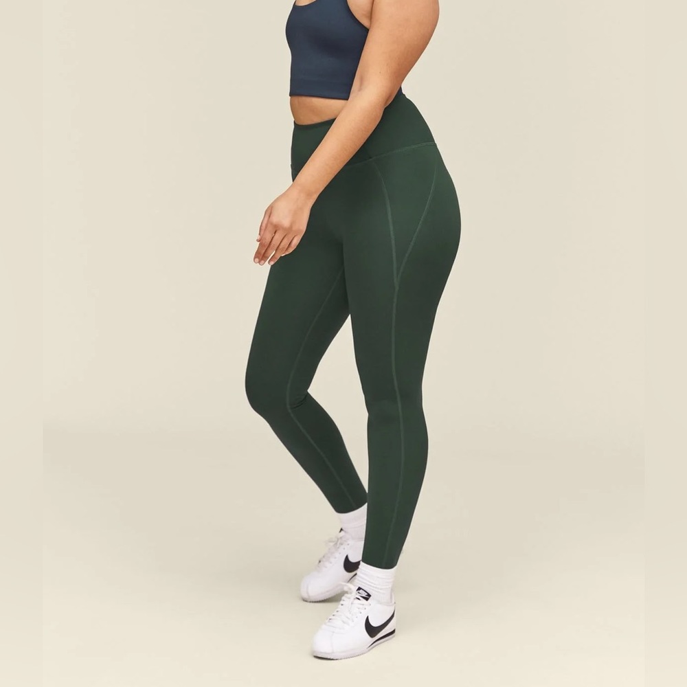 Girlfriend collective moss green leggings size Small